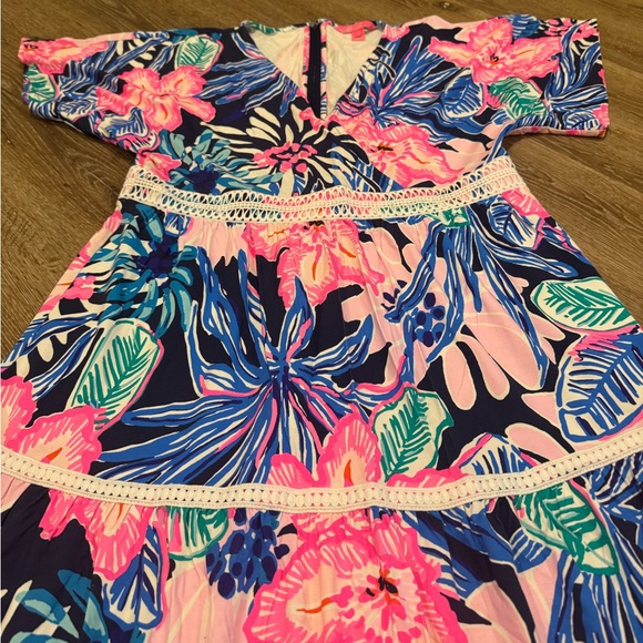 LILLY PULITZER MAZI DRESS SHORT SLEEVE SIZE 14 - Picture 4 of 9
